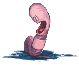 Surprised worm from And Then It Rained On Malcolm